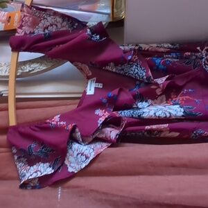 monteau LA Floral Flirty Wrap Dress